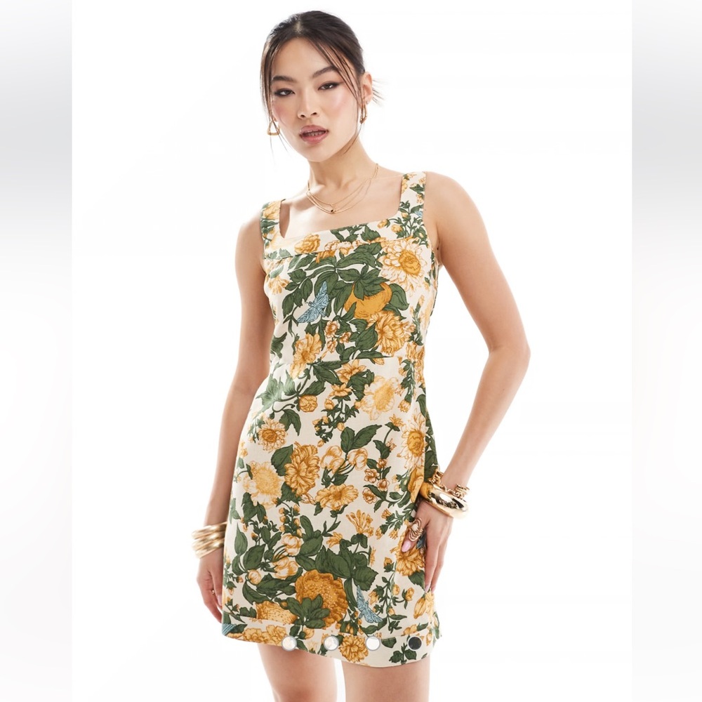 NWT Abercrombie & Fitch Linen Mini Dress in Size Large